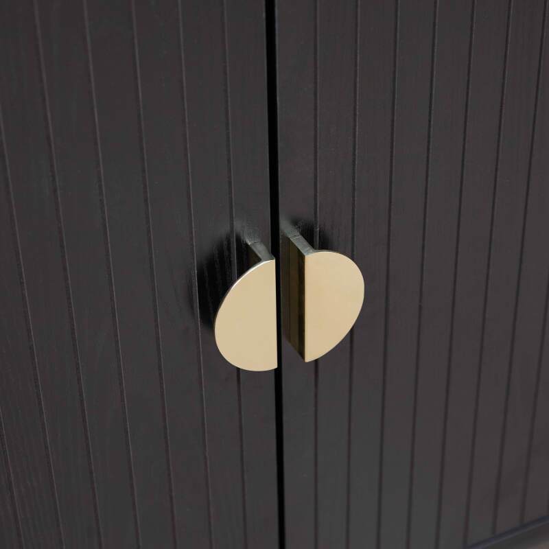 Sideboard 2 Türen und 3 Schubladen aus Stahl und MDF-Melamindekor 150 cm