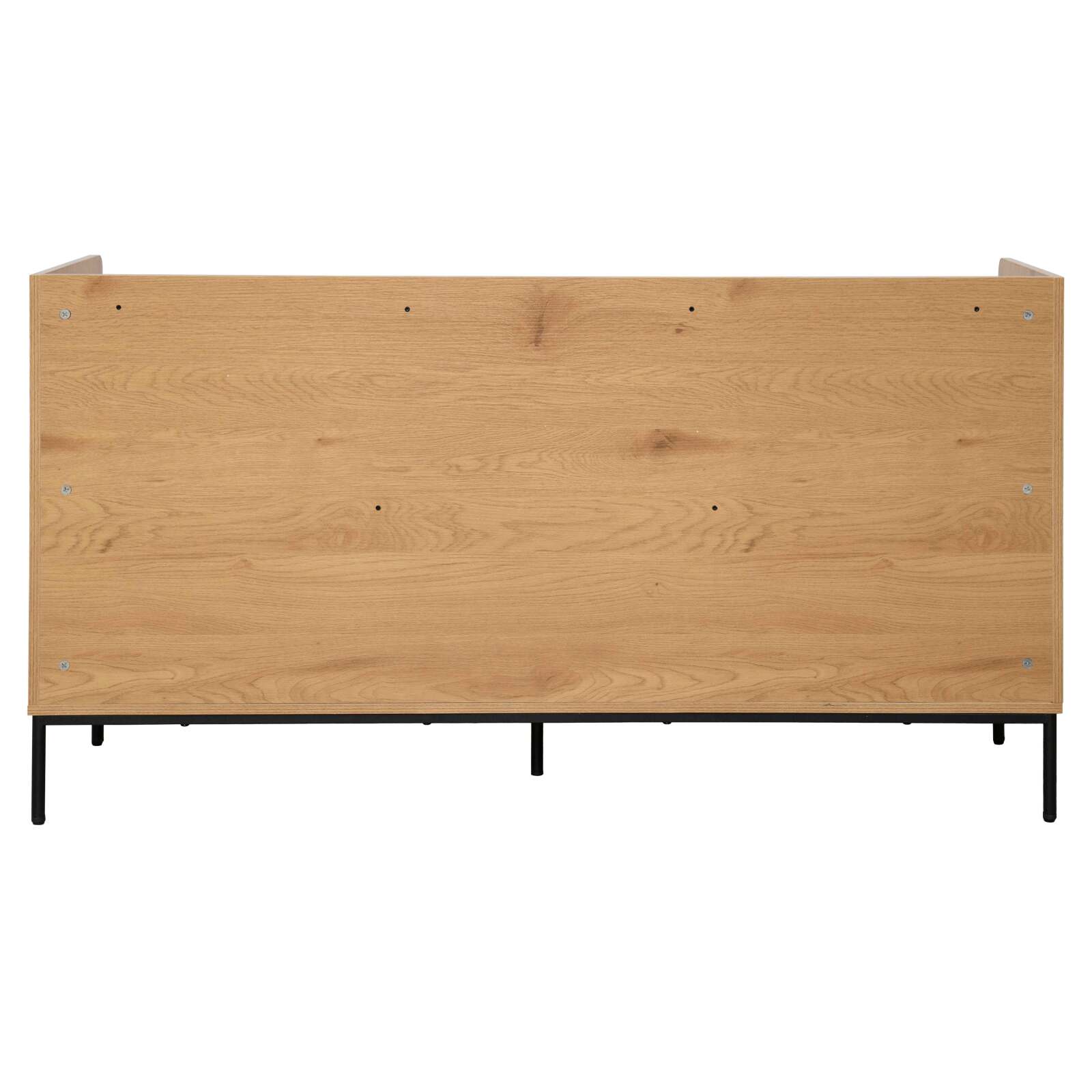 Sideboard 2 Türen und 3 Schubladen aus Stahl und MDF-Melamindekor 150 cm