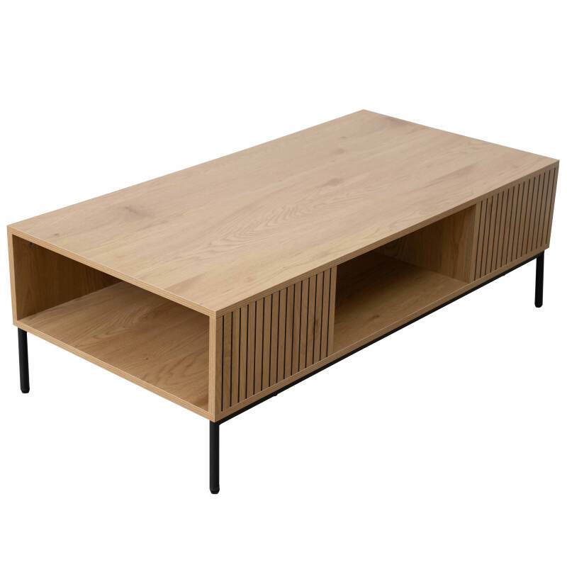 Couchtisch aus Stahl und MDF mit Melamindekor 150 cm