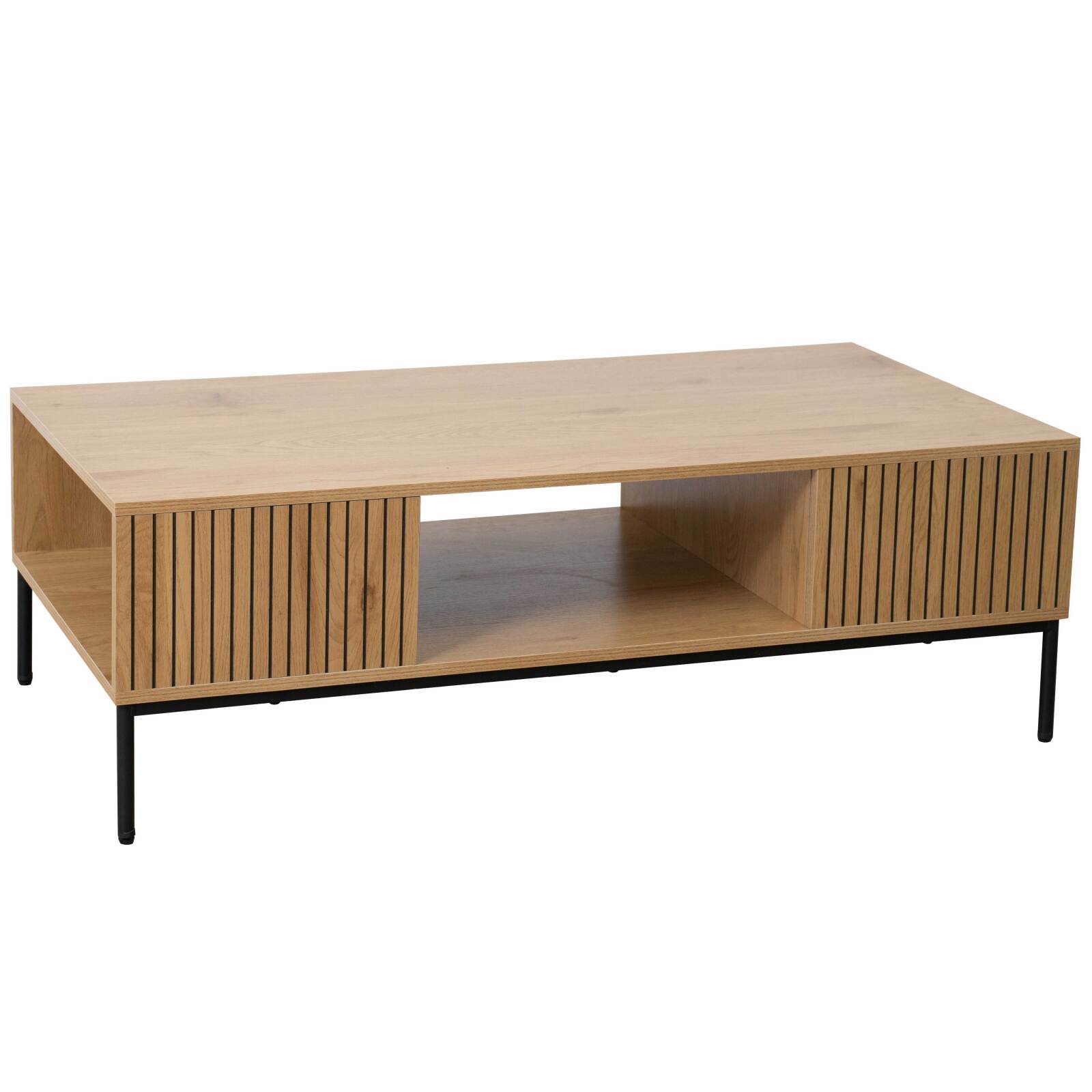 Couchtisch aus Stahl und MDF mit Melamindekor 150 cm Couchtisch aus Stahl und MDF mit Melamindekor 150 cm