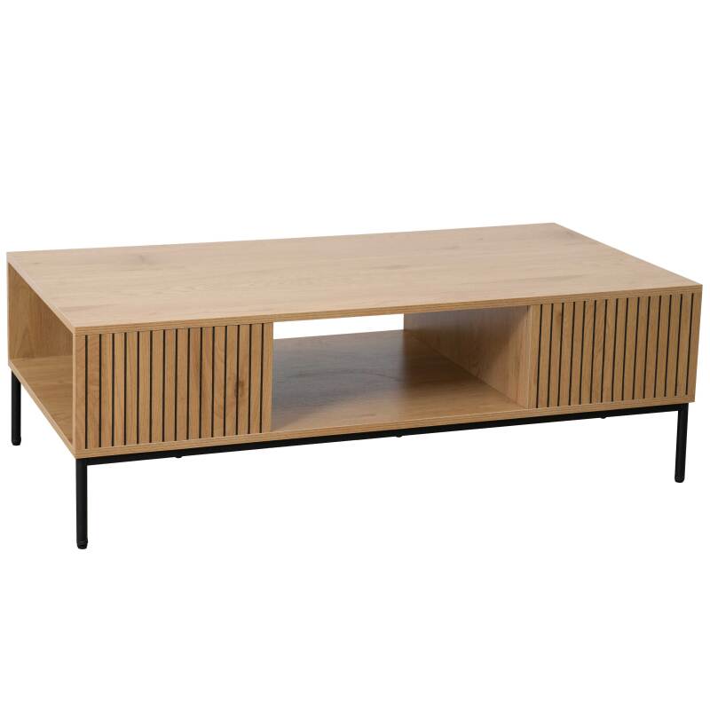 Couchtisch aus Stahl und MDF mit Melamindekor 150 cm