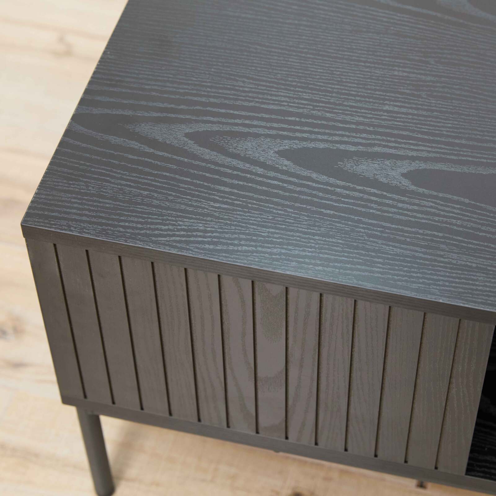 Couchtisch aus Stahl und MDF mit Melamindekor 150 cm