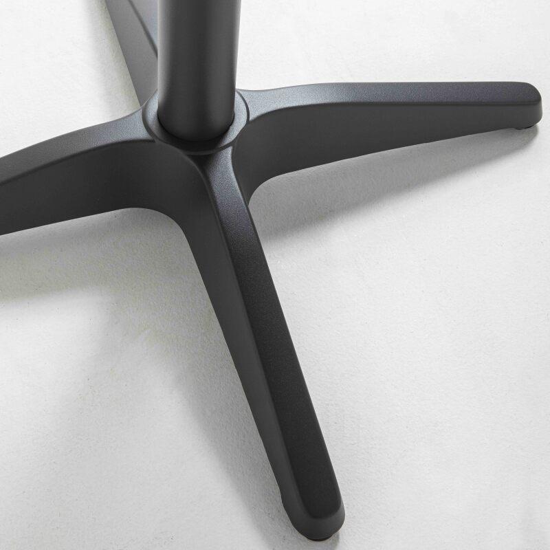 Quadratischer Terrassentisch 70 x 70 cm aus Holz + 4 Stühle aus Aluminium