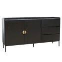 Sideboard 2 Türen und 3 Schubladen aus Stahl und MDF-Melamindekor 150 cm
