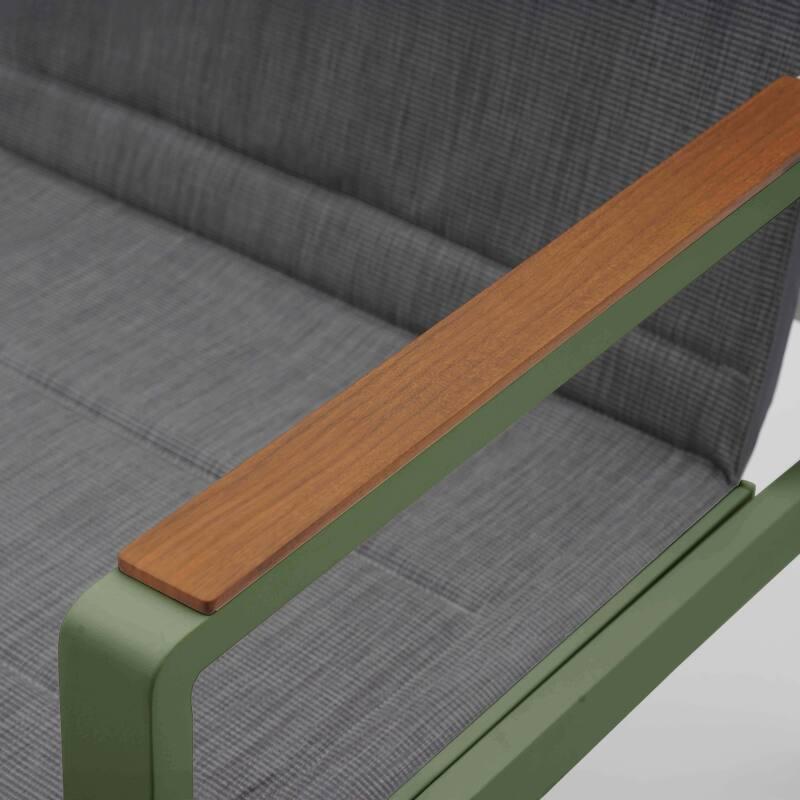 4-Sitzer-Gartenmöbel aus Aluminium mit 1 Sofa, 2 Sesseln und Couchtisch