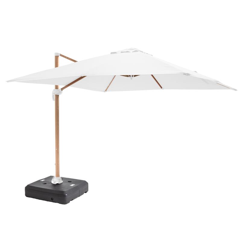 Sonnenschirm kippbar(3 x 3m) und Gewichtsplatte auf Rädern 100L