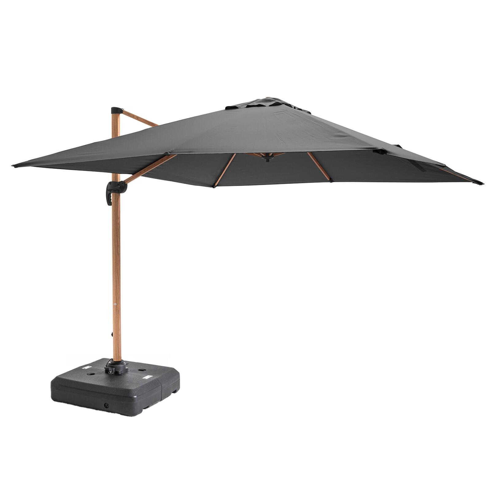 Sonnenschirm kippbar(3 x 3m) und Gewichtsplatte auf Rädern 100L Sonnenschirm kippbar(3 x 3m) und Gewichtsplatte auf Rädern 100L