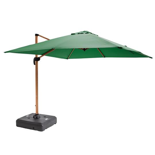 Sonnenschirm kippbar(3 x 3m) und Gewichtsplatte auf Rädern 100L