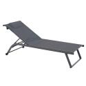 Set bestehend aus 2 Aluminium-Sonnenliegen mit Rädern, 4-fach neigbar