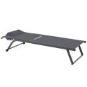Set bestehend aus 2 Aluminium-Sonnenliegen mit Rädern, 4-fach neigbar