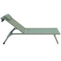 Set bestehend aus 2 Aluminium-Sonnenliegen mit Rädern, 4-fach neigbar