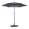 Gerade neigbares Sonnenschirm-Set (Ø3 m) mit Klappfuß und 4 beschwerten Platten