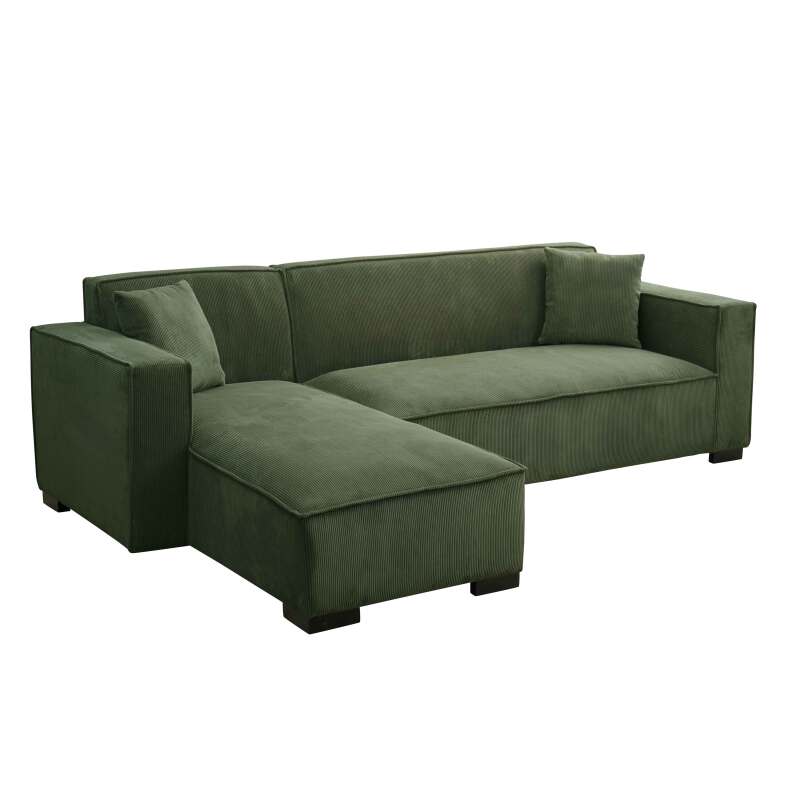 Sofa mit linker Chaiselongue, 3-Sitzer, aus Stoff