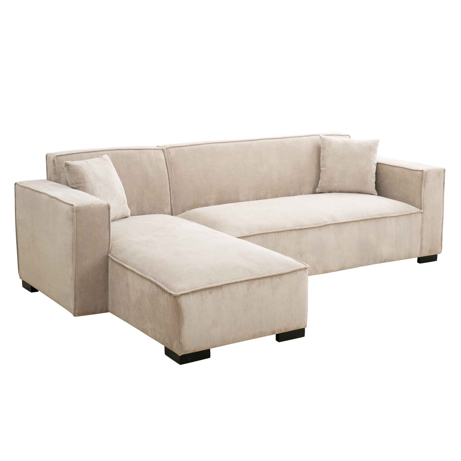 Sofa mit linker Chaiselongue, 3-Sitzer, aus Stoff