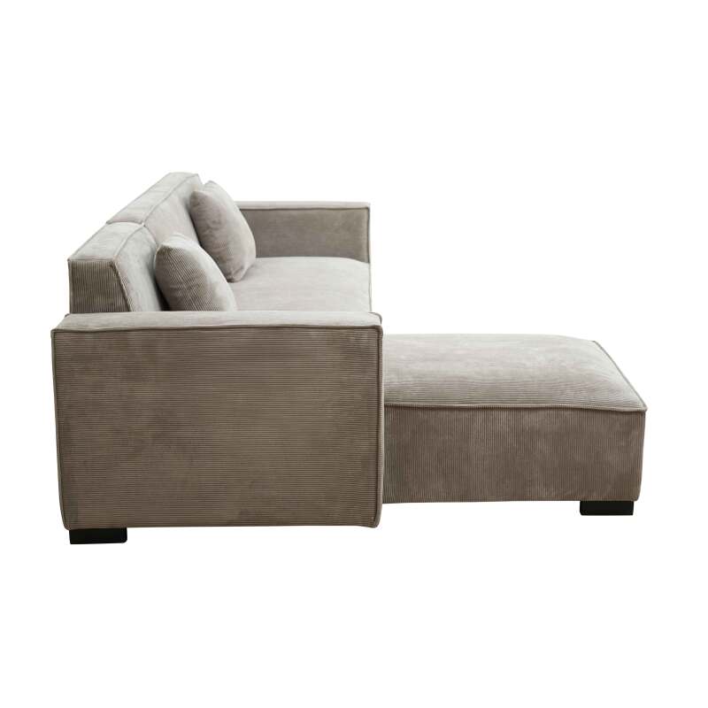 Sofa mit linker Chaiselongue, 3-Sitzer, aus Stoff
