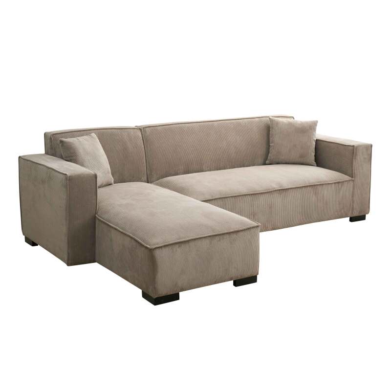 Sofa mit linker Chaiselongue, 3-Sitzer, aus Stoff