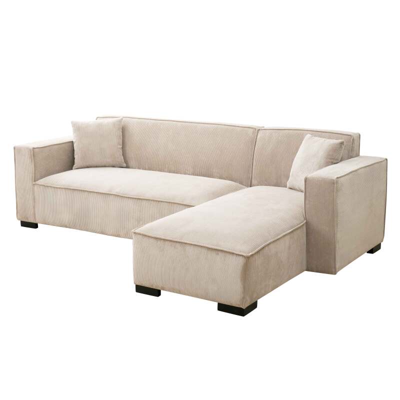 Sofa mit gerader Chaiselongue aus Stoff für 3 Plätze