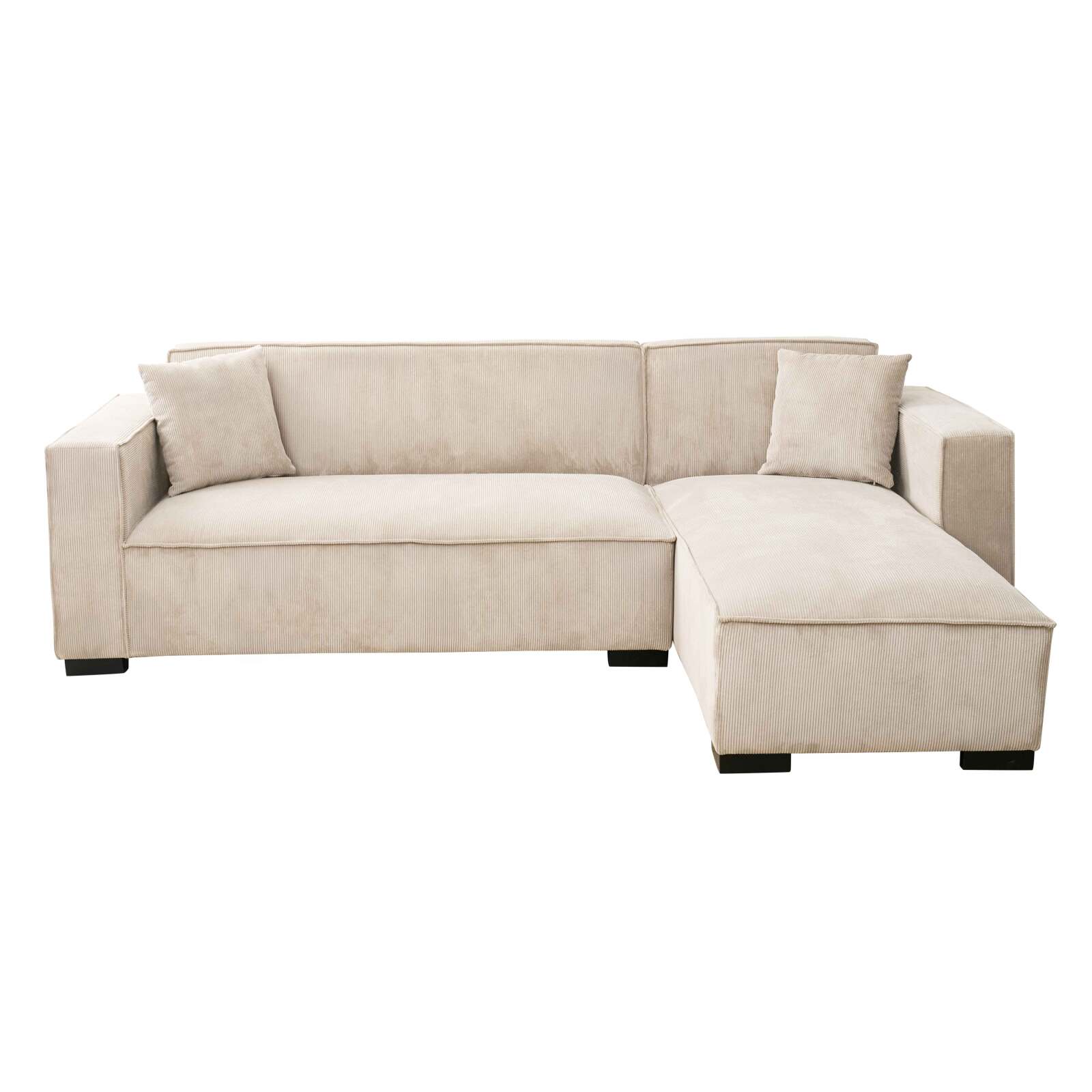 Sofa mit gerader Chaiselongue aus Stoff für 3 Plätze