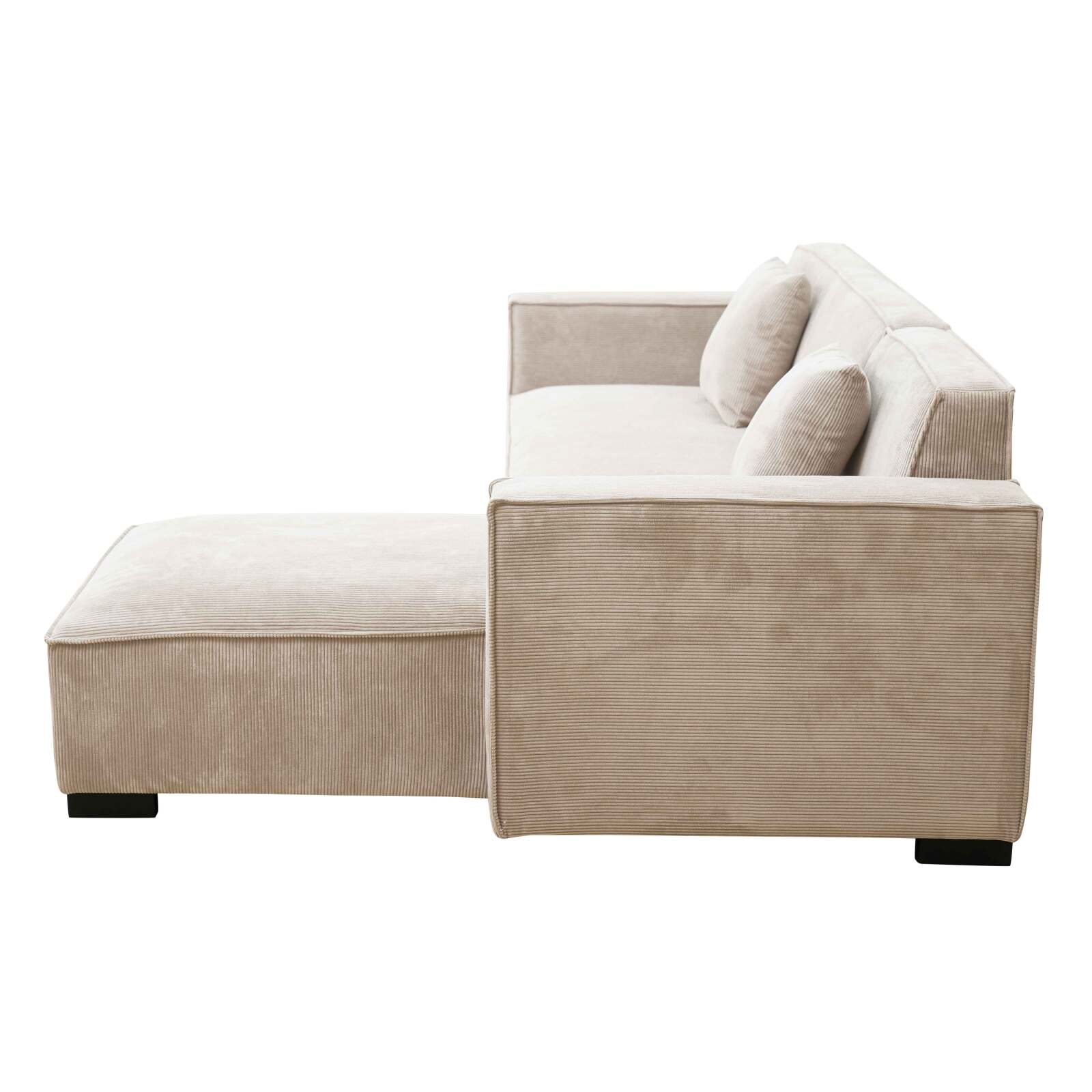Sofa mit gerader Chaiselongue aus Stoff für 3 Plätze