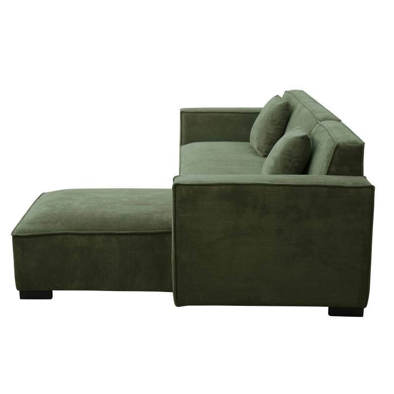 Sofa mit gerader Chaiselongue aus Stoff für 3 Plätze