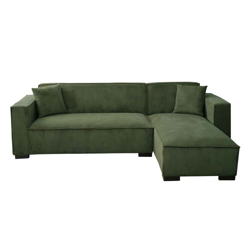 Sofa mit gerader Chaiselongue aus Stoff für 3 Plätze