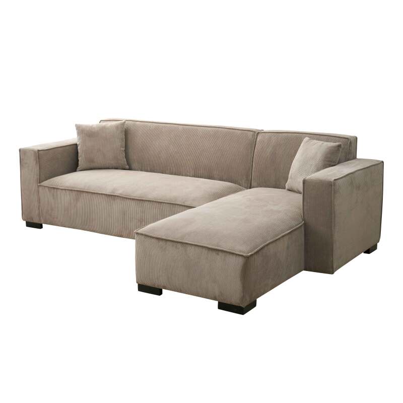 Sofa mit gerader Chaiselongue aus Stoff für 3 Plätze