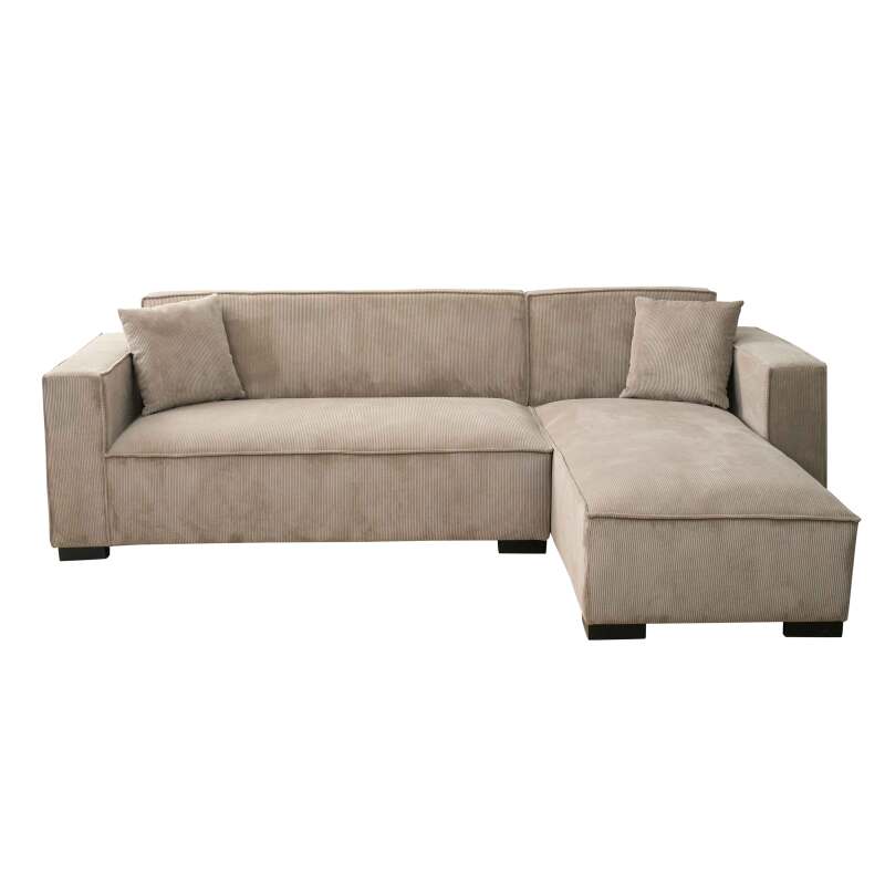 Sofa mit gerader Chaiselongue aus Stoff für 3 Plätze