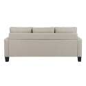 Ecksofa mit 3-Sitzer-Chaiselongue aus Stoff