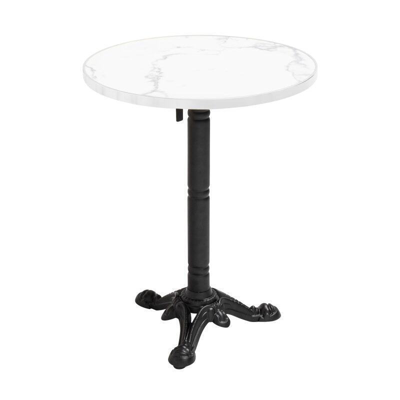 Runder Kipptisch mit Griff Ø 60 cm aus Sperrholz mit Laminatbelag und Aluminiumkanten