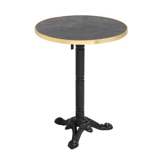 Runder Kipptisch mit Griff Ø 60 cm aus Sperrholz mit Laminatbelag und Aluminiumkanten