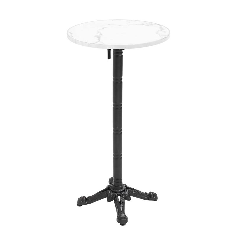 Hoher Kipptisch Ø 60 cm aus Sperrholz mit Laminatbelag und Aluminiumkanten