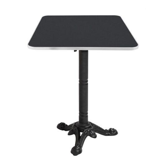 Kippbarer Esstisch 60 x 60 cm aus Sperrholz mit Laminatbelag und Aluminiumkanten
