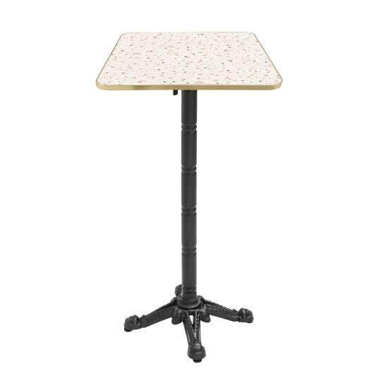Hoher Kipptisch 60 x 60 cm aus Sperrholz mit Laminatbelag und Aluminiumkanten