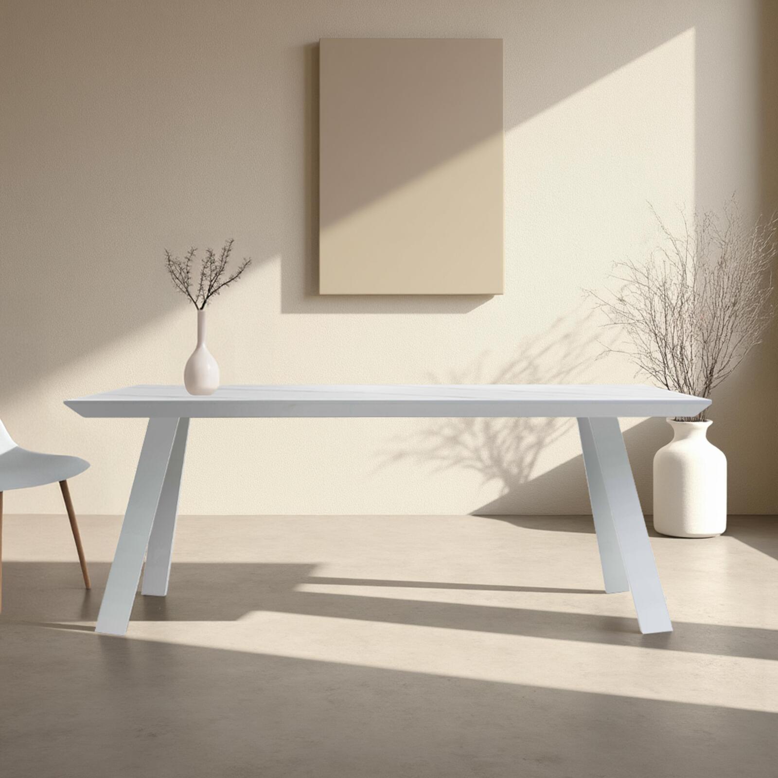 Esstisch mit skandinavischem Keramik-Design für 8 Personen 