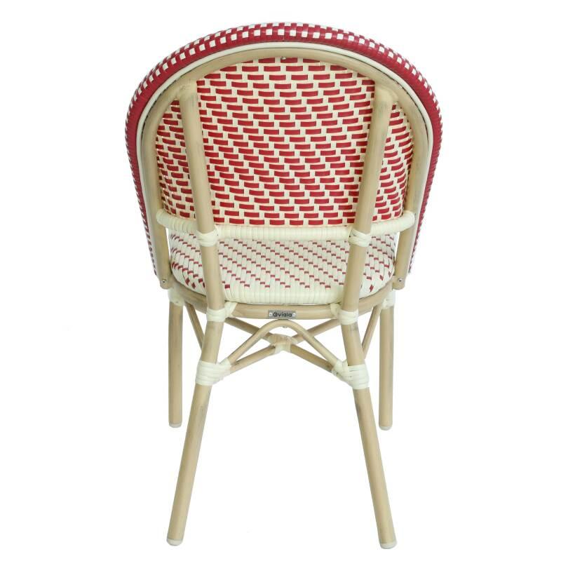 Pariser Bistrostuhl aus Aluminium und synthetischem Rattan (4/6)