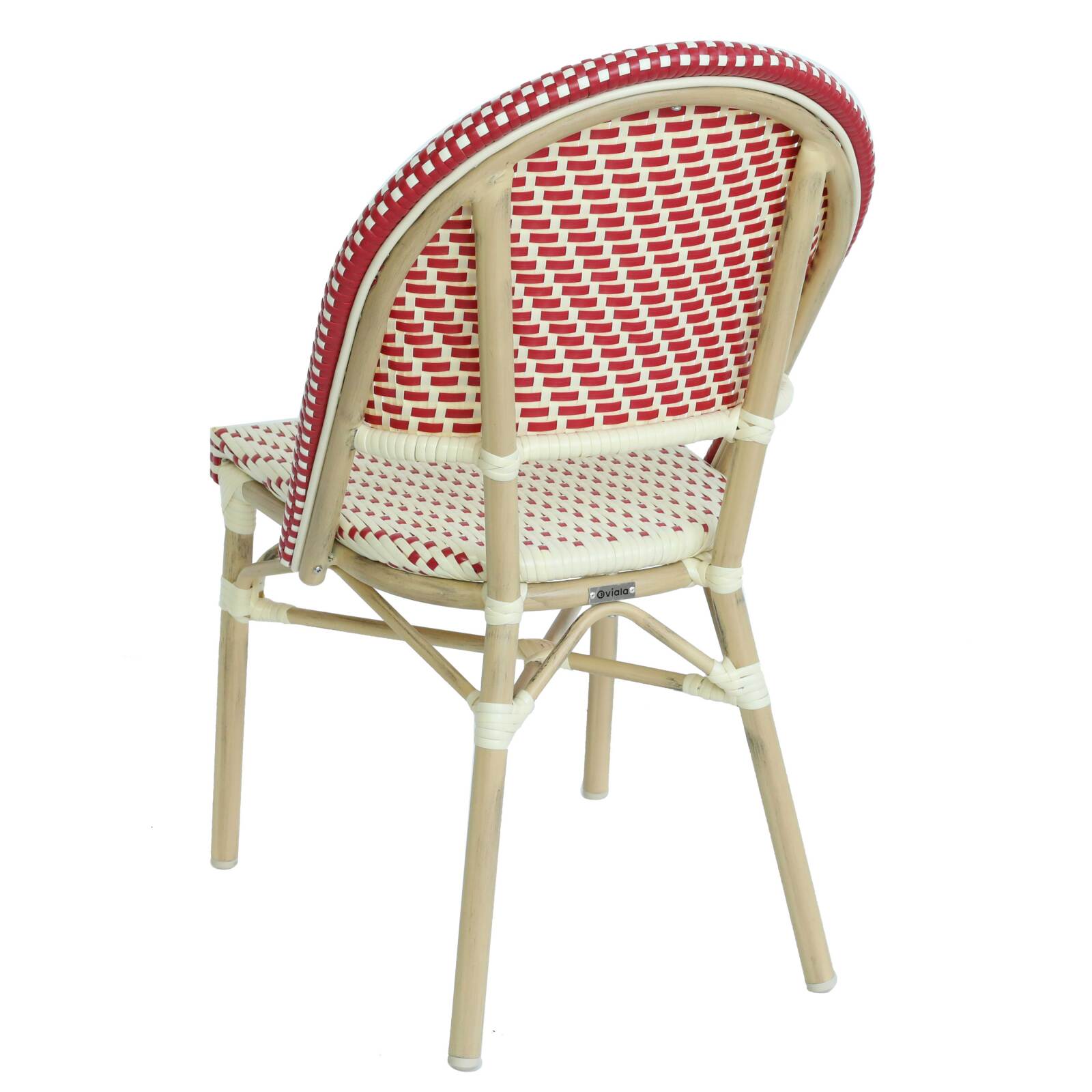 Pariser Bistrostuhl aus Aluminium und synthetischem Rattan