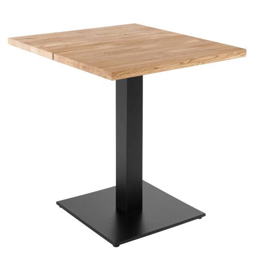 Esstisch mit geraden Kanten 70 x 70 cm in Eiche