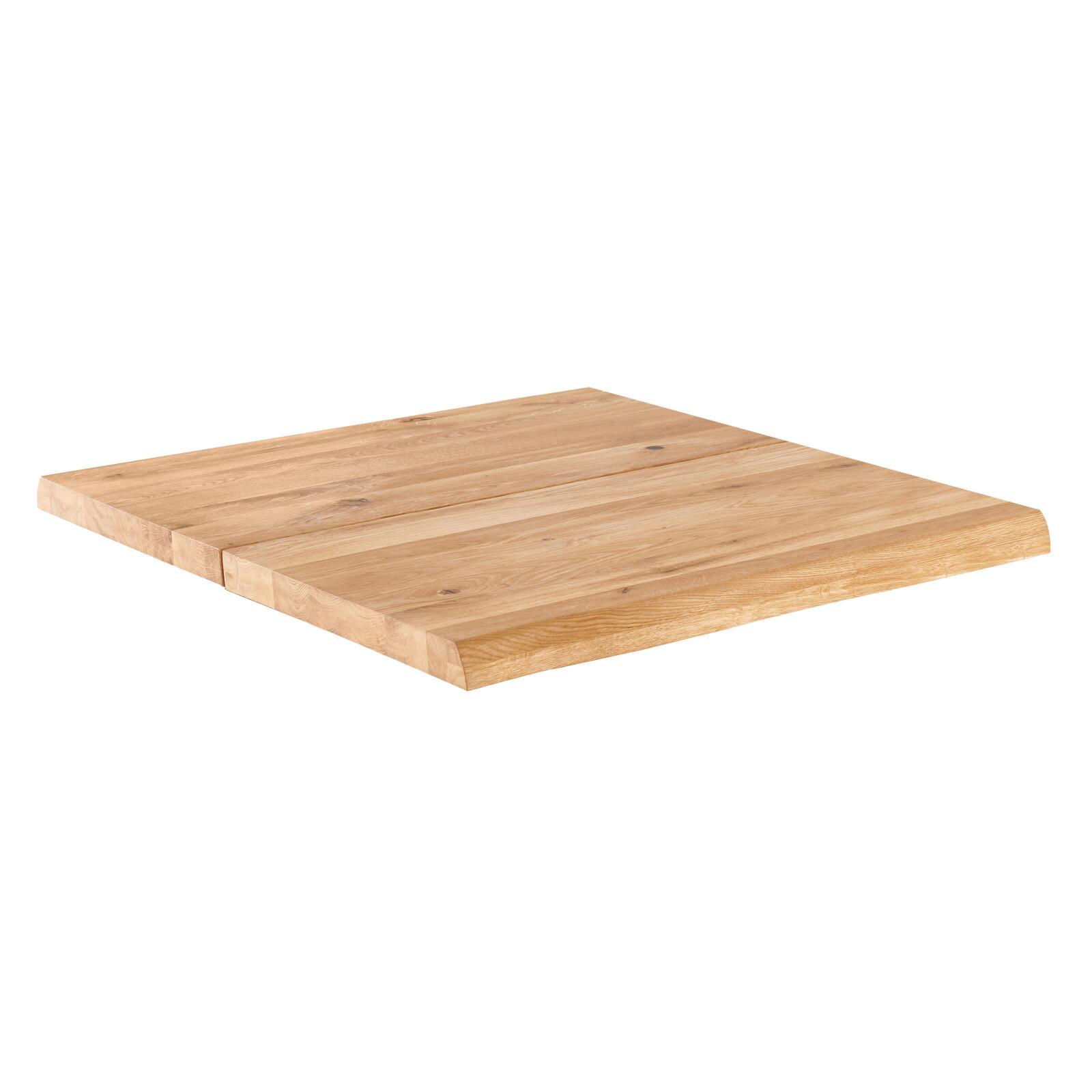 Esstisch mit geraden Kanten 70 x 70 cm in Eiche