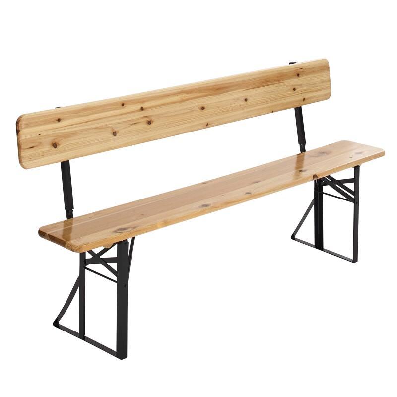 180 cm Tisch- und Bankset mit Rückenlehne