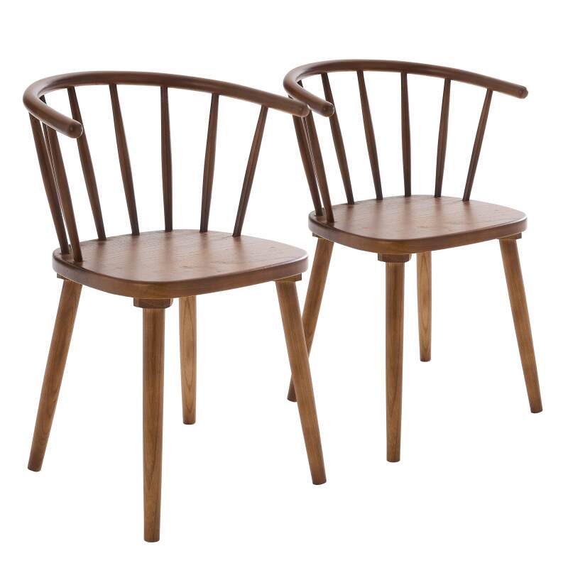 Set mit 2 Stühlen aus Ulmenholz