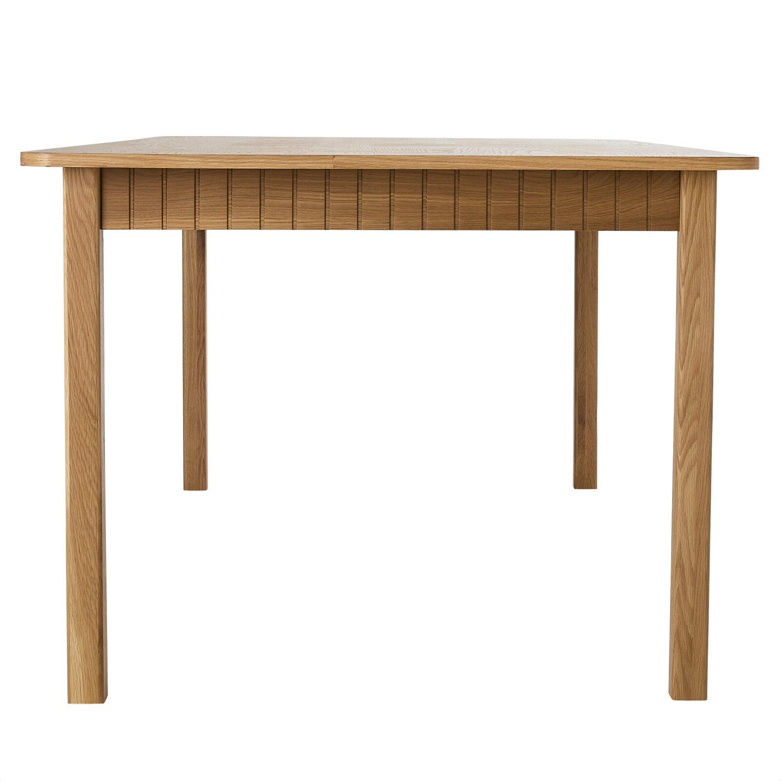 Rechteckiger Esstisch aus MDF mit Eichenfurnier, 200 cm