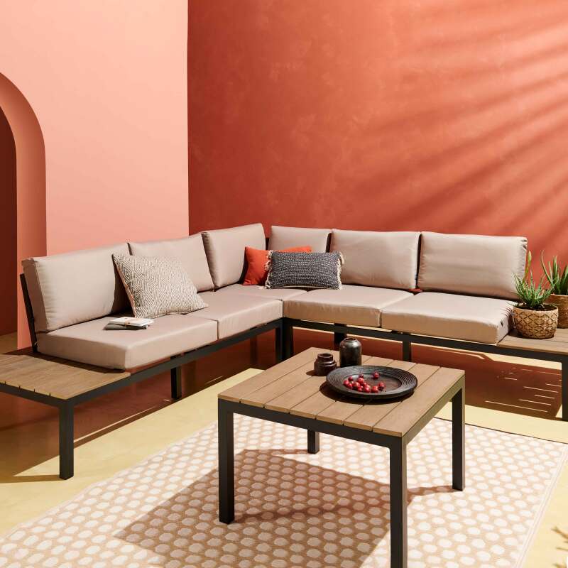 Rechteckiger Outdoor-Teppich mit doppelseitigem Muster aus Polypropylen 