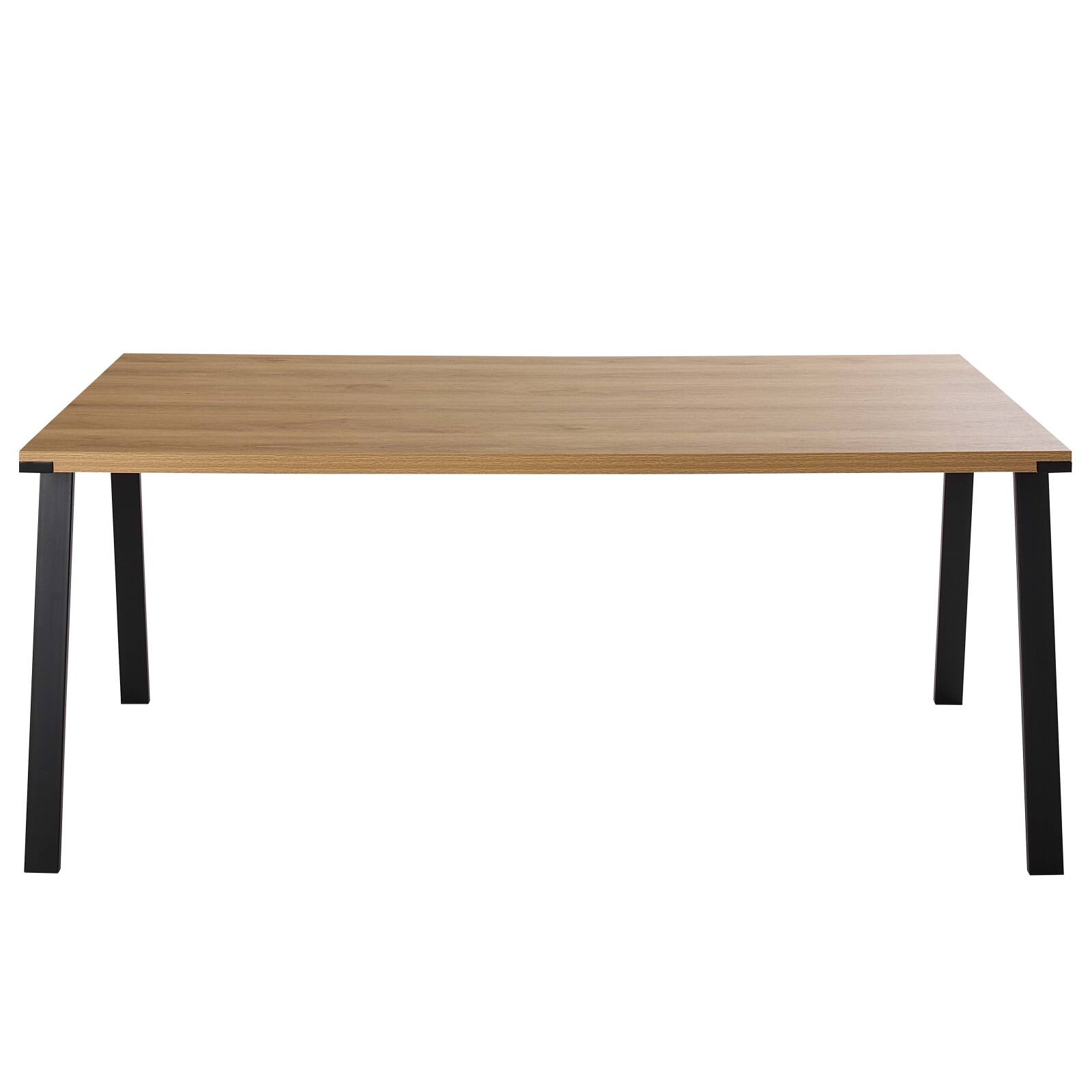 Rechteckiger Esstisch aus MDF mit Melamin- und Stahldekor 180 cm