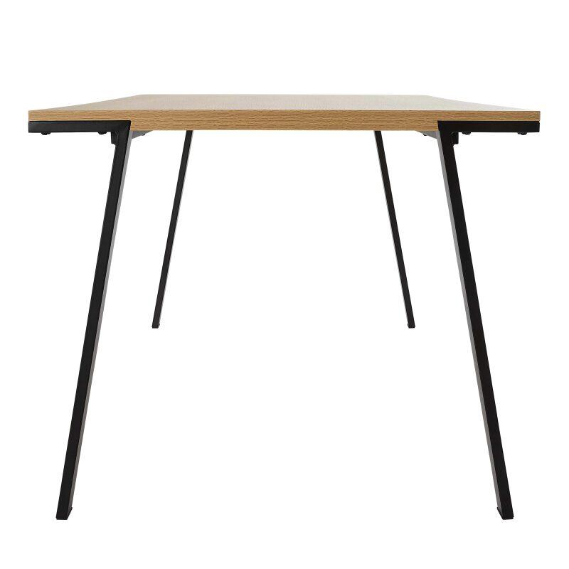 Rechteckiger Esstisch aus MDF mit Melamin- und Stahldekor 180 cm