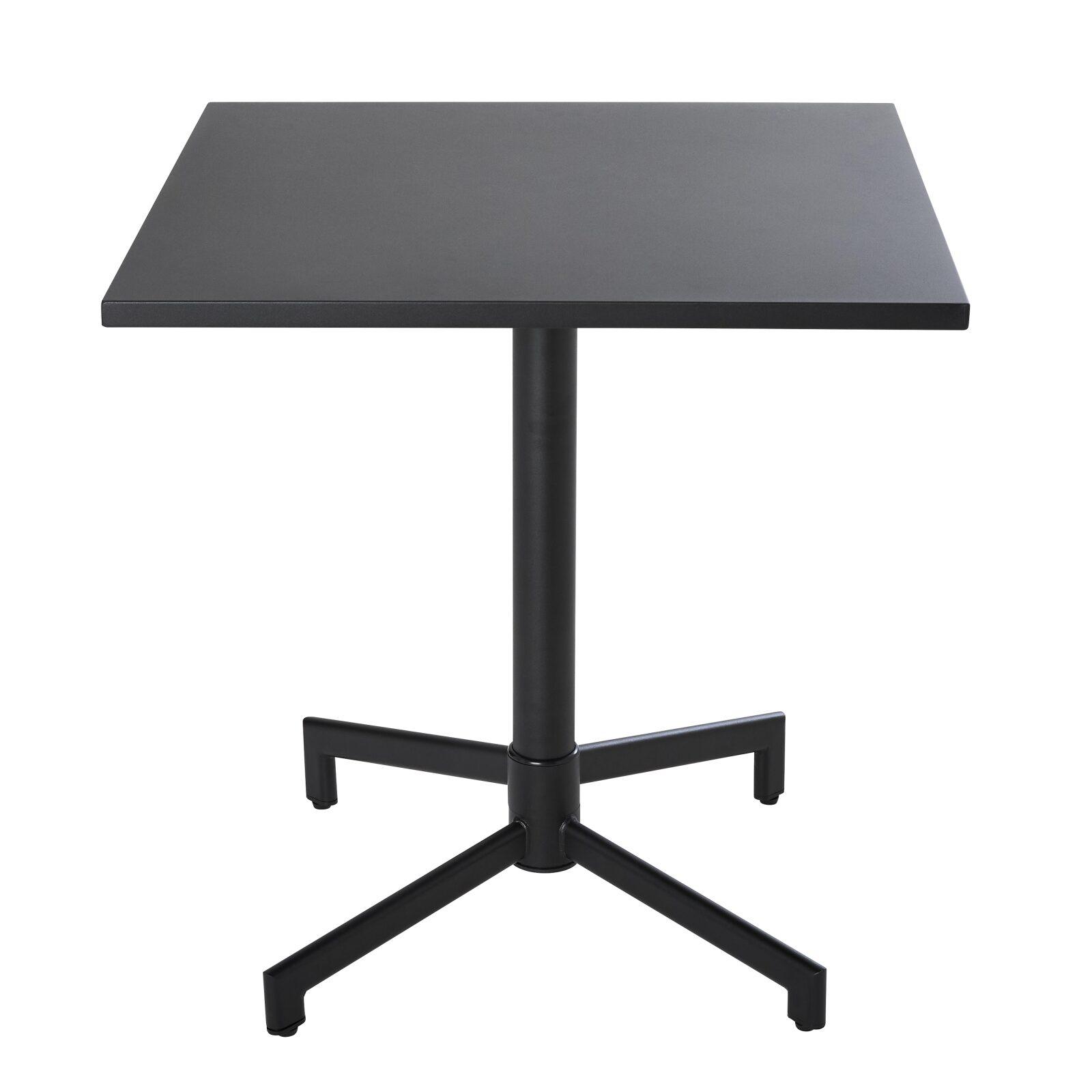 Esstisch 70 x 70 cm und integriertes Metallbein Esstisch 70 x 70 cm und integriertes Metallbein