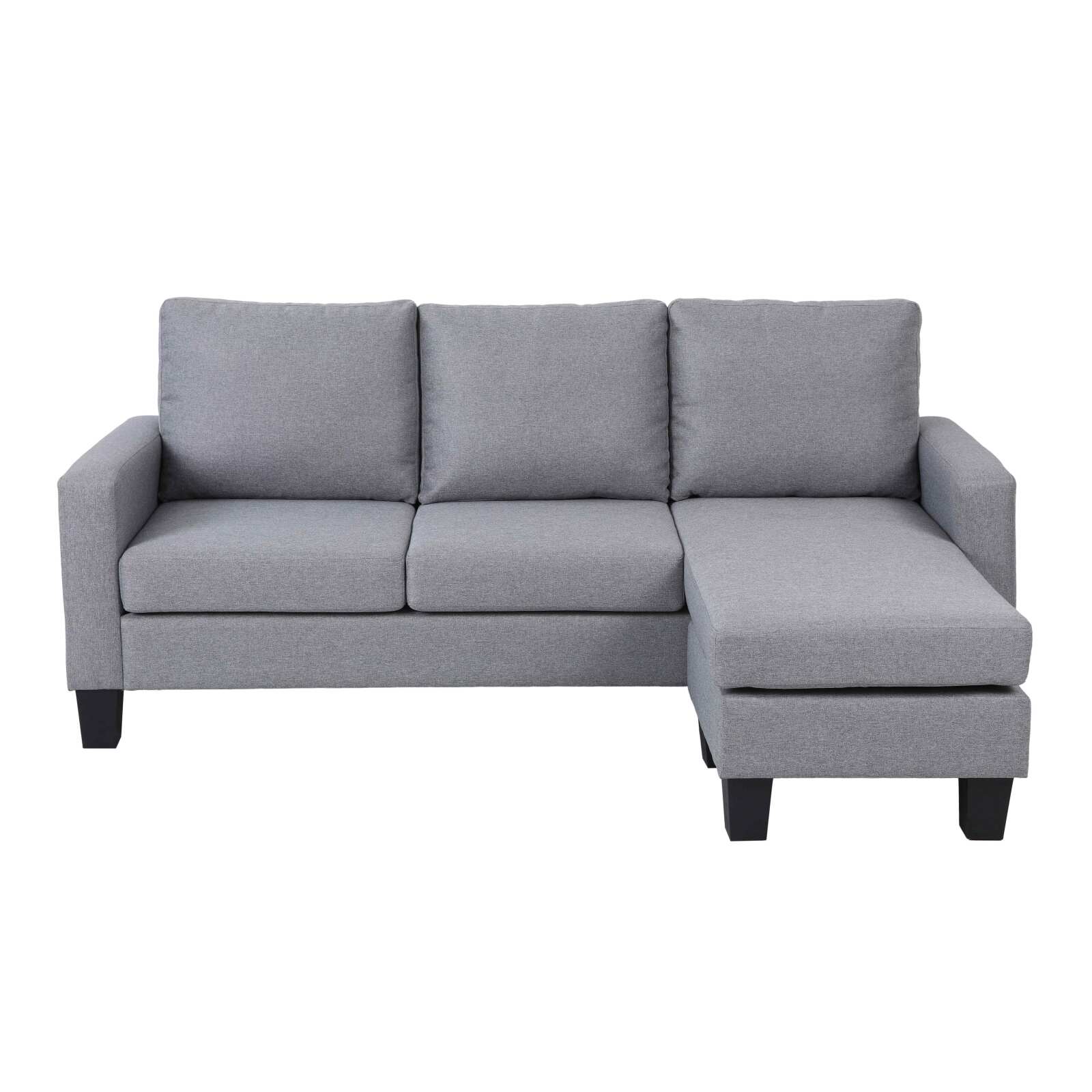 Ecksofa mit 3-Sitzer-Chaiselongue aus Stoff