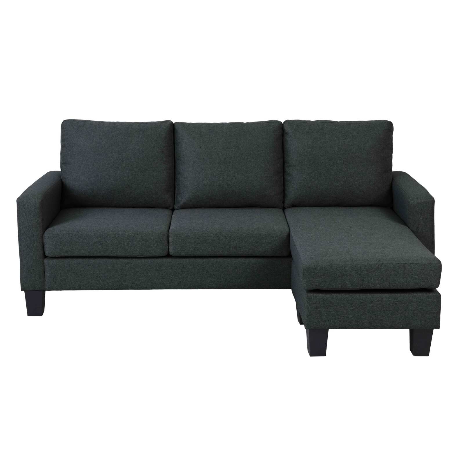Ecksofa mit 3-Sitzer-Chaiselongue aus Stoff