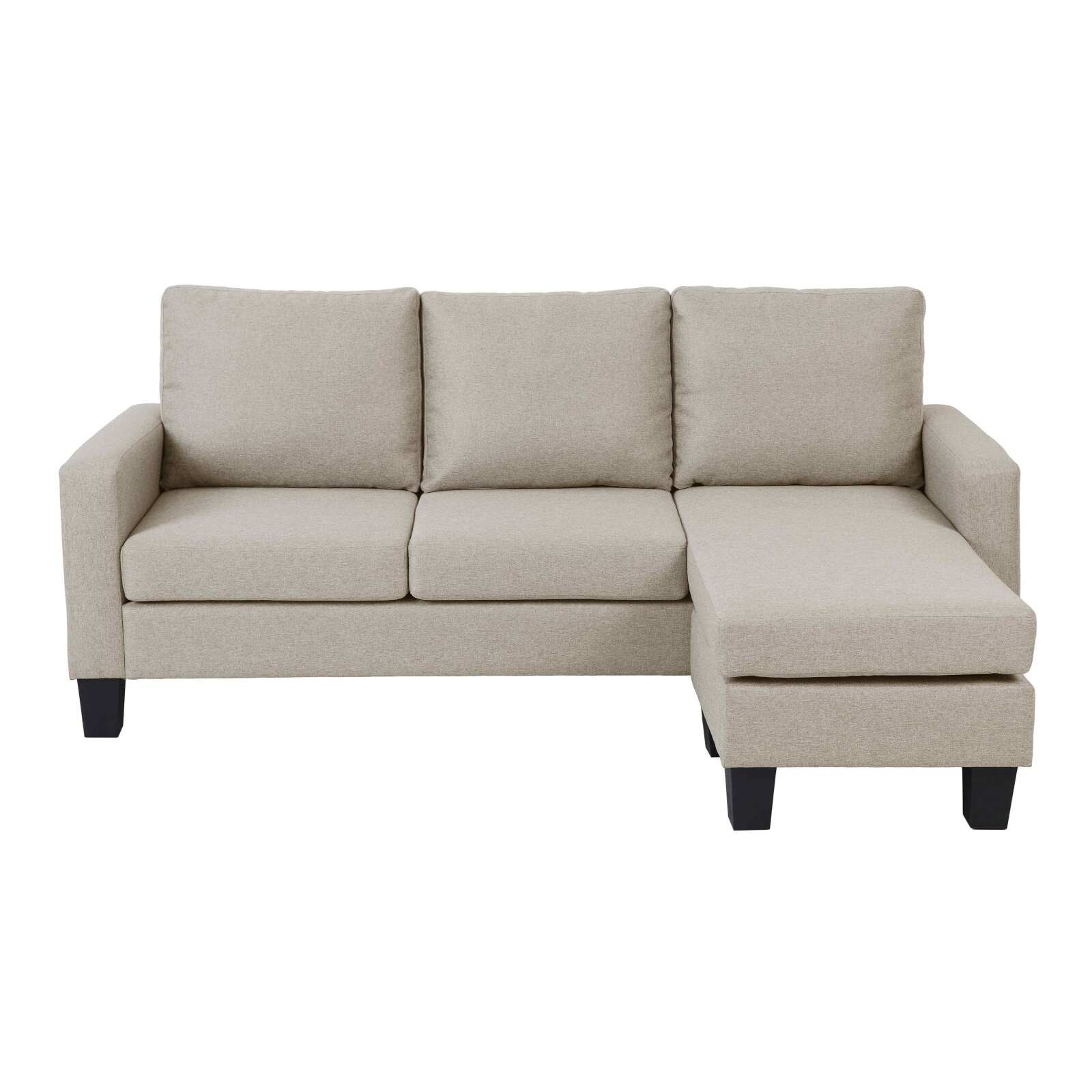 Ecksofa mit 3-Sitzer-Chaiselongue aus Stoff