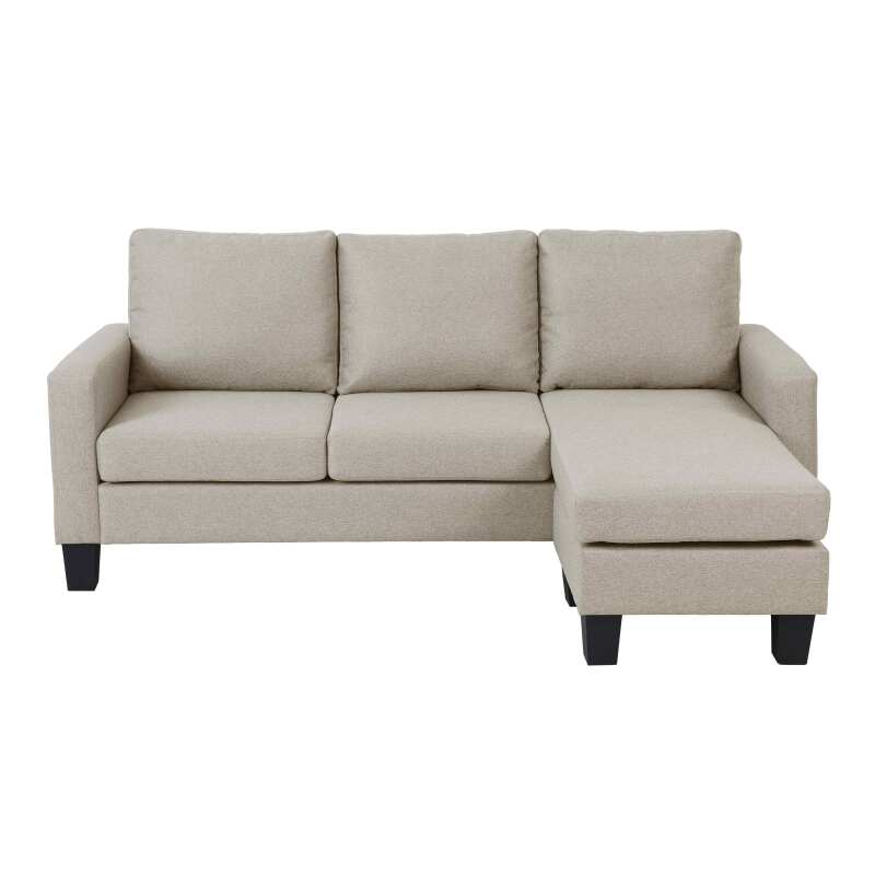 Ecksofa mit 3-Sitzer-Chaiselongue aus Stoff (3/7)