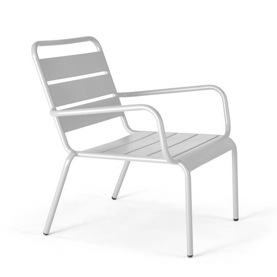Niedriger Gartensessel in resistenter Metall und Anti -Korrosion | Oviala